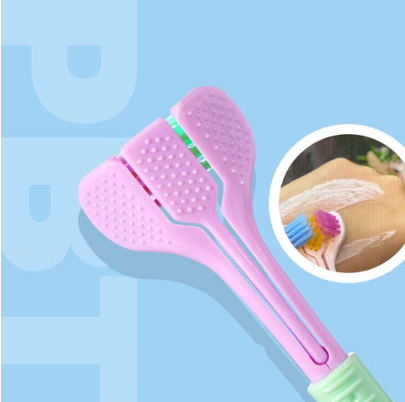 Escova de dentes 3D, escova de três lados, macia com raspador de língua.